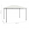 Gazebo 384x281x270 cm 180 g/m² cor creme 5