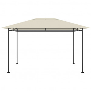 Gazebo 384x281x270 cm 180 g/m² cinzento-acastanhado H