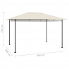 Gazebo 384x281x270 cm 180 g/m² cinzento-acastanhado 5