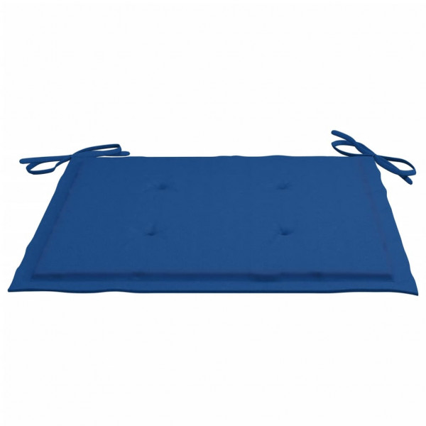 Cojines de silla de jardín 6 uds tela Oxford azul 40x40x3 cm M 3