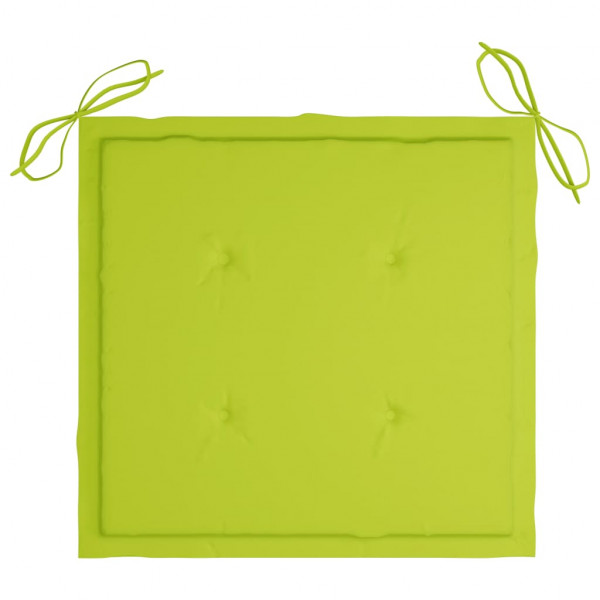 Cojines de silla de jardín 2 uds tela Oxford verde 50x50x3 cm M 2