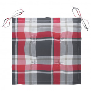 Almofadões cadeiras jardim 2pcs tecido oxford xadrez vermelho H