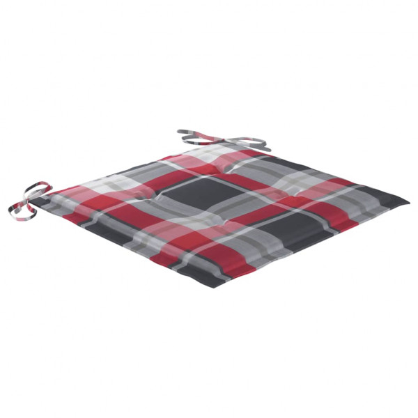 Almofadões cadeiras jardim 2pcs tecido oxford xadrez vermelho M 3