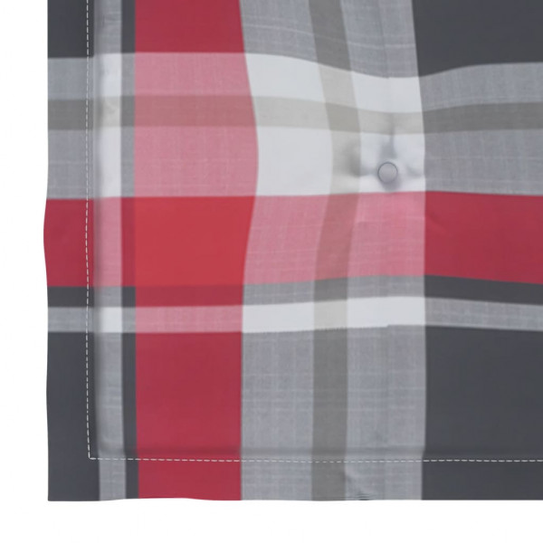 Almofadões cadeiras jardim 2pcs tecido oxford xadrez vermelho M 5