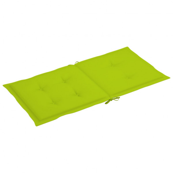 Cojín silla jardín respaldo bajo 6 uds tela Oxford verde claro M 3