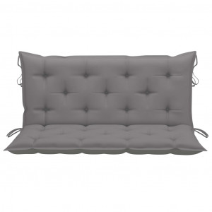 Cojines de banco de jardín 2 uds tela Oxford gris 120x50x7 cm H