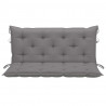 Cojines de banco de jardín 2 uds tela Oxford gris 120x50x7 cm 2