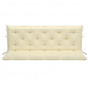 Almofadão para banco de jardim tecido oxford branco nata H