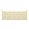 Cojines de banco de jardín 2 uds blanco crema 150x50x7 cm 4