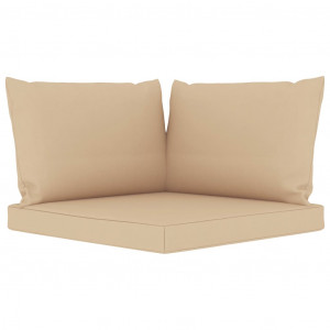 Almofadões para paletes 3 pcs tecido oxford bege H