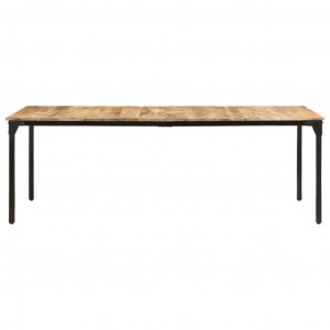 Mesa de comedor madera de mango rugosa 220x100x76 cm H