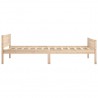 Estructura de cama de madera maciza de pino 90x200 cm 3