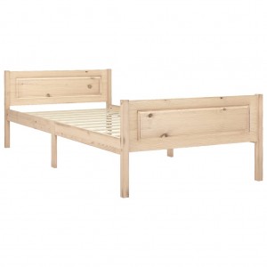 Estructura de cama de madera maciza de pino 100x200 cm H