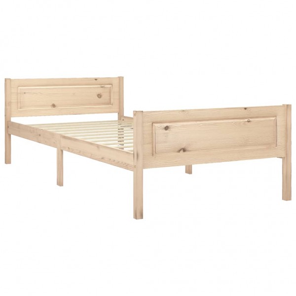 Estructura de cama de madera maciza de pino 100x200 cm M 2