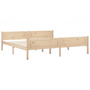 Estructura de cama de madera maciza de pino 200x200 cm H