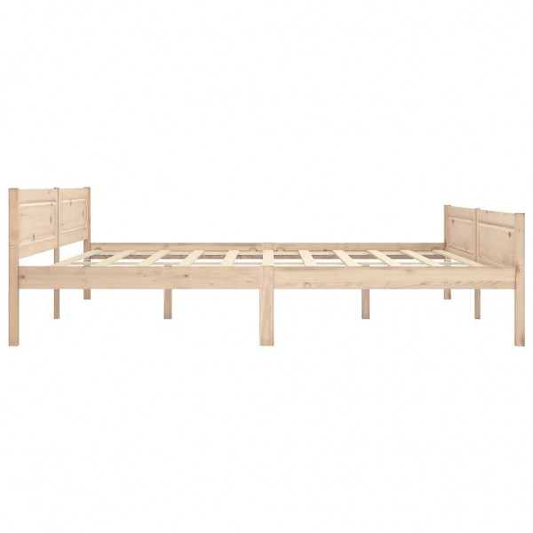 Estructura de cama de madera maciza de pino 200x200 cm M 3