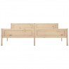 Estructura de cama de madera maciza de pino 200x200 cm 4