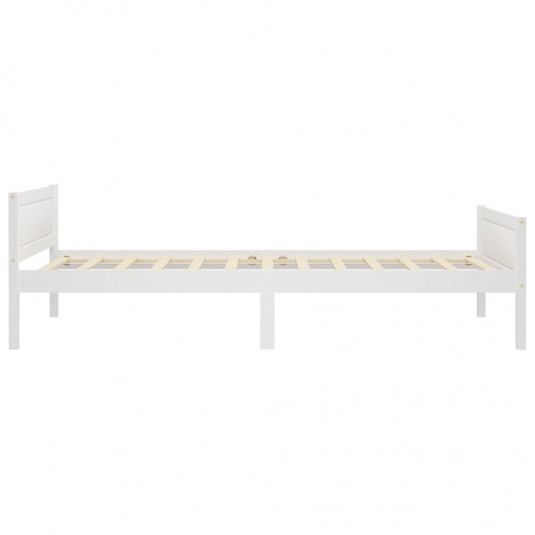 Estrutura de cama 100x200 cm madeira pinho maciço branco M 3