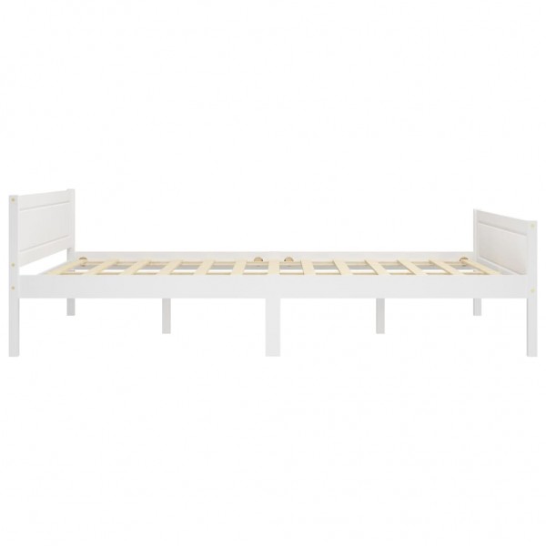 Estructura de cama de madera maciza de pino blanca 120x200 cm M 3