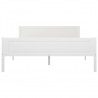 Estructura de cama de madera maciza de pino blanca 120x200 cm 4
