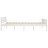 Estructura de cama de madera maciza de pino blanca 160x200 cm 3