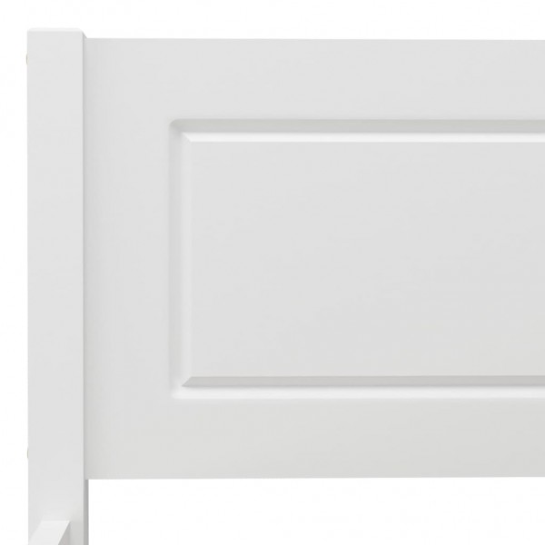 Estrutura de cama em pinho maciço 180x200 cm branco M 5