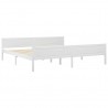 Estructura de cama de madera maciza de pino blanco 200x200 cm 2