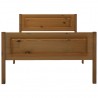 Estructura de cama madera maciza pino marrón miel 100x200 cm 3