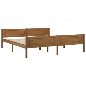 Estructura de cama madera maciza pino marrón miel 180x200 cm H
