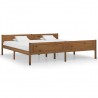 Estructura de cama madera maciza pino marrón miel 200x200 cm 1