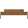 Estrutura de cama 200x200 cm pinho maciço castanho mel 4