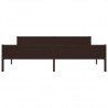 Estructura de cama madera maciza pino marrón oscuro 200x200 cm 4