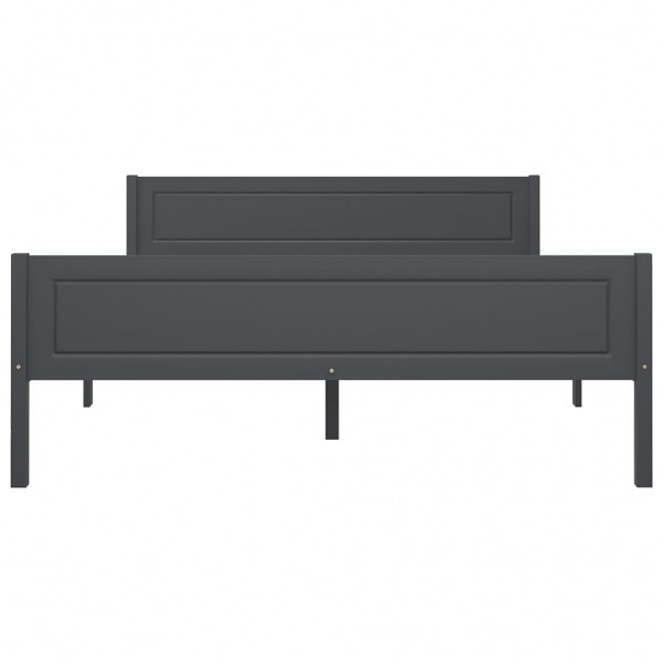 Estructura de cama de madera maciza de pino gris 120x200 cm M 4