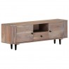 Mueble de TV de madera maciza de acacia 118x30x40 cm 1