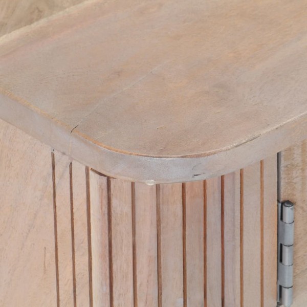 Mueble de TV de madera maciza de acacia 118x30x40 cm M 2