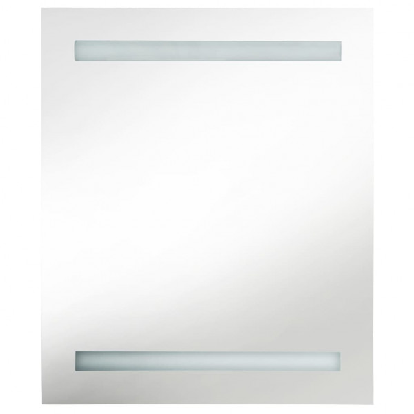 Armario de baño con espejo LED gris brillante 50x14x60 cm M 4