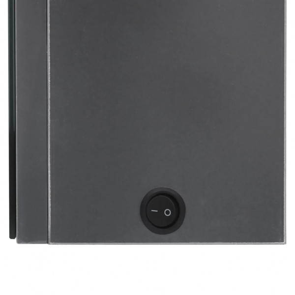 Armario de baño con espejo LED gris brillante 50x14x60 cm M 5