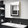 Armario de baño con espejo y LED color roble 50x13x70 cm 1