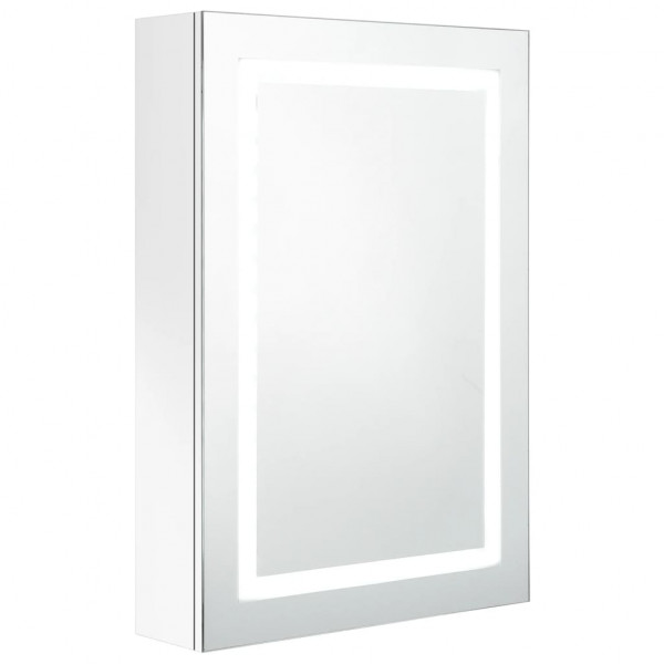 Armario de baño con espejo LED blanco brillante 50x13x70 cm M 2