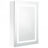 Armario de baño con espejo LED blanco brillante 50x13x70 cm 2