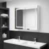 Armario de baño con espejo LED blanco brillante 80x12x68 cm 1