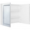 Armario de baño con espejo LED blanco brillante 80x12x68 cm 5