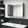 Mueble de baño con espejo LED 89x14x62 cm 1