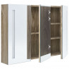 Mueble de baño con espejo LED color roble 89x14x62 cm 5