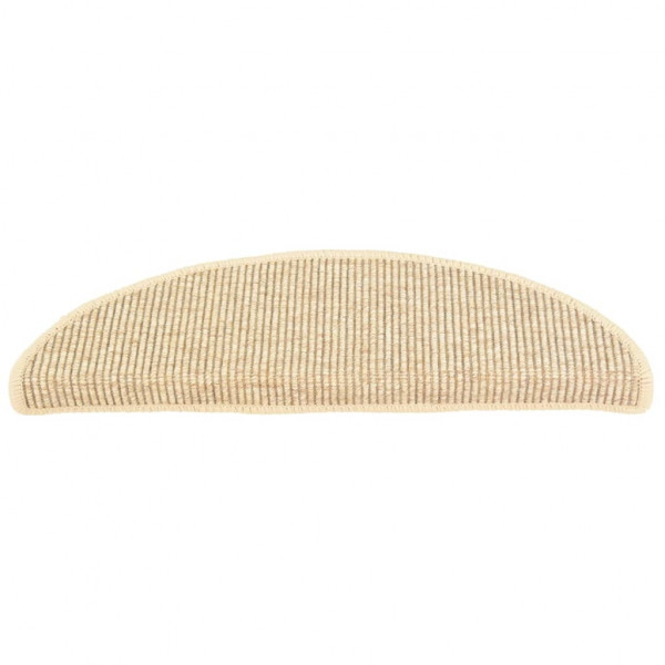 Tapete de escada autoadesivo 15 unidades bege claro 56x17x3 cm M 4