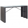 Conjunto de bar para exterior 9 pcs vime PE preto 2