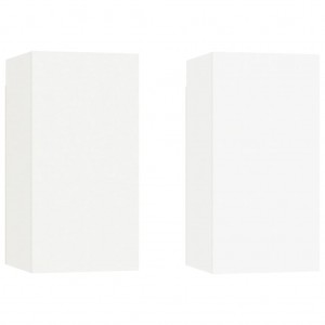Móveis de TV 2 pcs 30.5x30x60 cm derivados de madeira branco H
