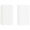 Muebles para TV 2 uds madera contrachapada blanco 30.5x30x60 cm 2