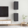 Muebles para TV 2 uds madera contrachapada gris 30.5x30x60 cm 4