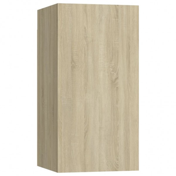 Mueble de TV madera contrachapada color roble 30.5x30x60 cm M 2